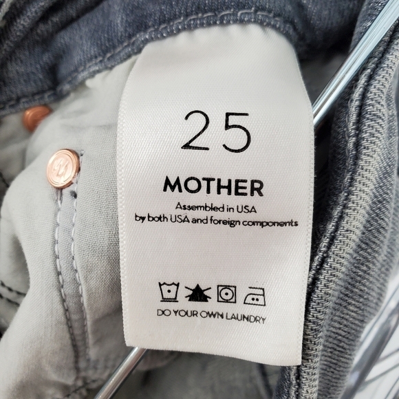 Mother The Looker High Waist Nick Fray Ankle Skinny Jeans in Grey Size 25 - Picture 6 of 9